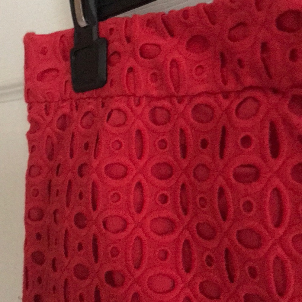 J.Crew No. 2 pencil skirt, Coral Ultra Eyelet Sz 2